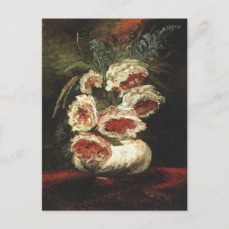 Vincent van Gogh Vase with Peonies Postcard