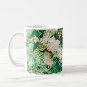 Vincent Van Gogh Vase with Pink Roses Fine Art Coffee Mug
