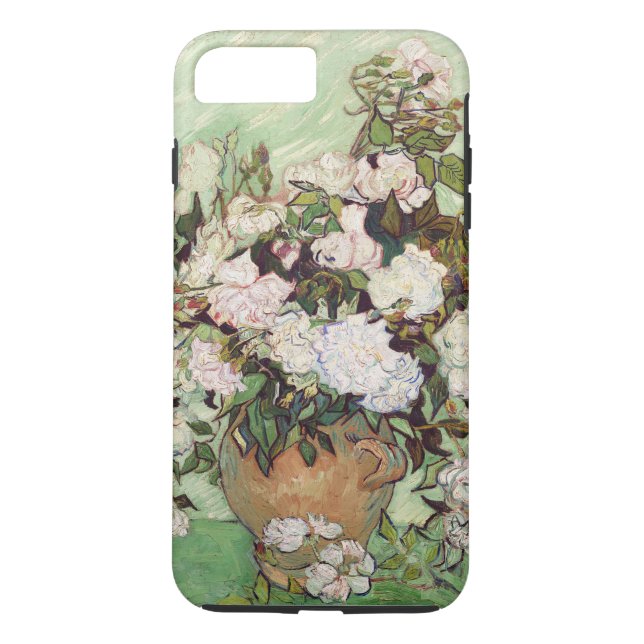 Vincent Van Gogh Vase With Pink Roses Floral Art Case-Mate iPhone Case (Back)