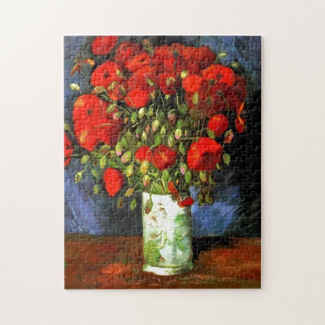 Vincent Van Gogh Vase With Red Poppies Floral Art Jigsaw Puzzle (Vertical)
