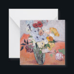 Vincent van Gogh - Vase with Roses & Anemones Card<br><div class="desc">Still Life / Japanese Vase with Roses and Anemones - Vincent van Gogh,  1890</div>