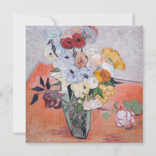 Vincent van Gogh - Vase with Roses & Anemones Invitation