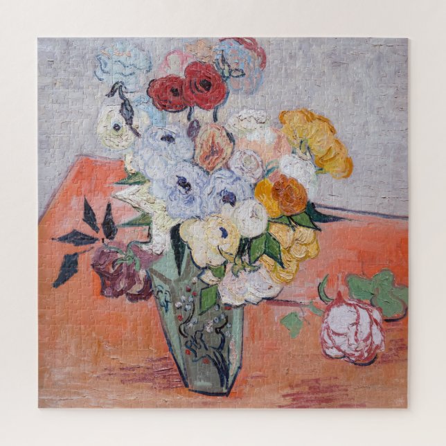Vincent van Gogh - Vase with Roses & Anemones Jigsaw Puzzle (Vertical)
