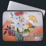Vincent van Gogh - Vase with Roses & Anemones Laptop Sleeve<br><div class="desc">Still Life / Japanese Vase with Roses and Anemones - Vincent van Gogh,  1890</div>