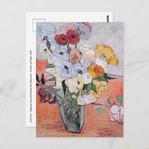 Vincent van Gogh - Vase with Roses & Anemones Postcard