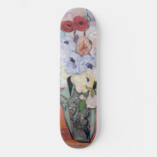 Vincent van Gogh - Vase with Roses & Anemones Skateboard