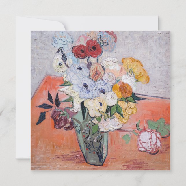 Vincent van Gogh - Vase with Roses & Anemones Thank You Card (Front)
