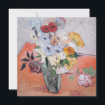 Vincent van Gogh - Vase with Roses & Anemones Thank You Card<br><div class="desc">Still Life / Japanese Vase with Roses and Anemones - Vincent van Gogh,  1890</div>
