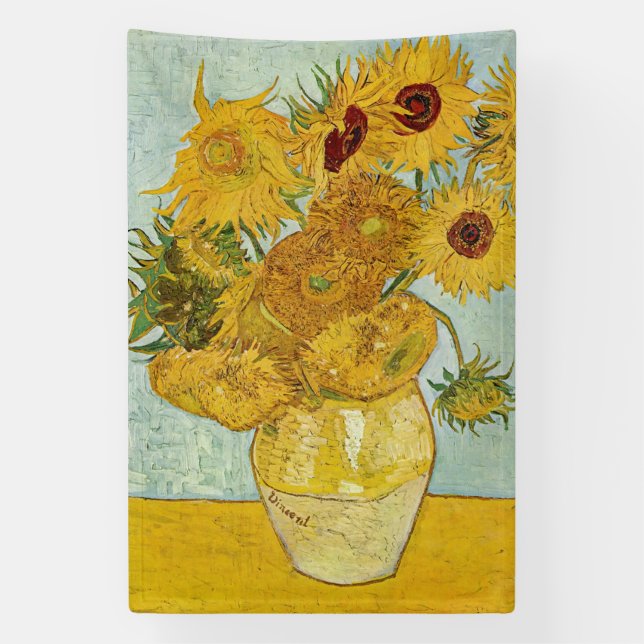 Vincent Van Gogh - Vase with Twelve Sunflowers Banner (Vertical)
