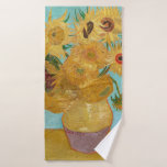 Vincent Van Gogh - Vase with Twelve Sunflowers Bath Towel Set<br><div class="desc">Vase with Twelve Sunflowers / Vase avec douze tournesols - Vincent Van Gogh,  January 1889 - Sunflowers 1889 repetition of third version (F455)</div>