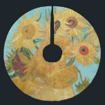 Vincent Van Gogh - Vase with Twelve Sunflowers Brushed Polyester Tree Skirt<br><div class="desc">Vase with Twelve Sunflowers / Vase avec douze tournesols - Vincent Van Gogh,  January 1889 - Sunflowers 1889 repetition of third version (F455)</div>