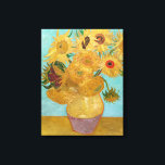 Vincent Van Gogh - Vase with Twelve Sunflowers Canvas Print<br><div class="desc">Vase with Twelve Sunflowers / Vase avec douze tournesols - Vincent Van Gogh,  January 1889 - Sunflowers 1889 repetition of third version (F455)</div>