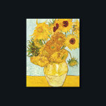Vincent Van Gogh - Vase with Twelve Sunflowers Canvas Print<br><div class="desc">Vase with Twelve Sunflowers / Vase avec douze tournesols - Vincent Van Gogh,  August 1888 - Sunflowers 1888 third version (F456)</div>