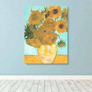 Vincent van Gogh - Vase with Twelve Sunflowers Canvas Print