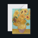 Vincent Van Gogh - Vase with Twelve Sunflowers Card<br><div class="desc">Vase with Twelve Sunflowers / Vase avec douze tournesols - Vincent Van Gogh,  January 1889 - Sunflowers 1889 repetition of third version (F455)</div>