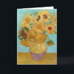 Vincent Van Gogh - Vase with Twelve Sunflowers Card<br><div class="desc">Vase with Twelve Sunflowers / Vase avec douze tournesols - Vincent Van Gogh,  January 1889 - Sunflowers 1889 repetition of third version (F455)</div>
