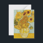 Vincent Van Gogh - Vase with Twelve Sunflowers Card<br><div class="desc">Vase with Twelve Sunflowers / Vase avec douze tournesols - Vincent Van Gogh,  August 1888 - Sunflowers 1888 third version (F456)</div>