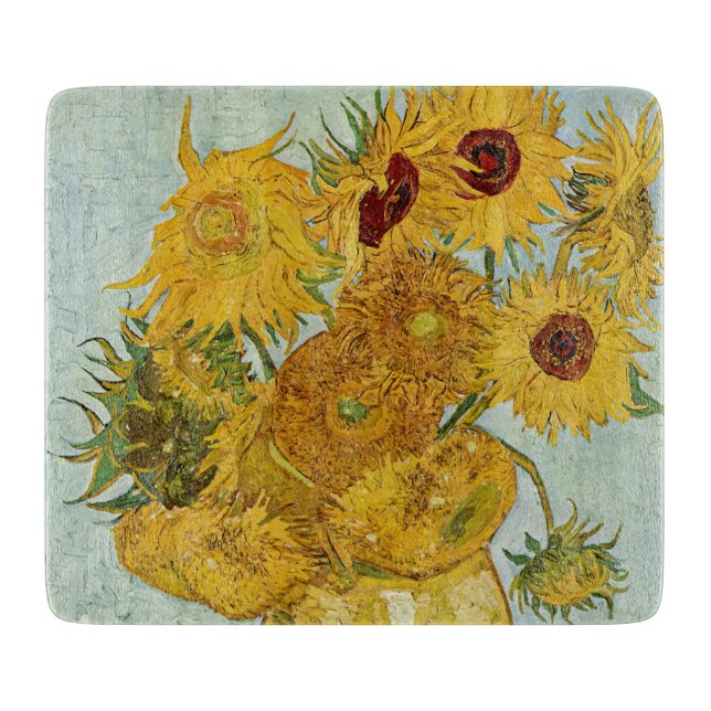 Vincent Van Gogh - Vase with Twelve Sunflowers Cutting Board (Front)