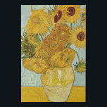Vincent Van Gogh - Vase with Twelve Sunflowers Faux Canvas Print<br><div class="desc">Vase with Twelve Sunflowers / Vase avec douze tournesols - Vincent Van Gogh,  August 1888 - Sunflowers 1888 third version (F456)</div>