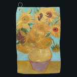Vincent Van Gogh - Vase with Twelve Sunflowers Golf Towel<br><div class="desc">Vase with Twelve Sunflowers / Vase avec douze tournesols - Vincent Van Gogh,  January 1889 - Sunflowers 1889 repetition of third version (F455)</div>