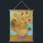 Vincent Van Gogh - Vase with Twelve Sunflowers Hanging Tapestry<br><div class="desc">Vase with Twelve Sunflowers / Vase avec douze tournesols - Vincent Van Gogh,  January 1889 - Sunflowers 1889 repetition of third version (F455)</div>