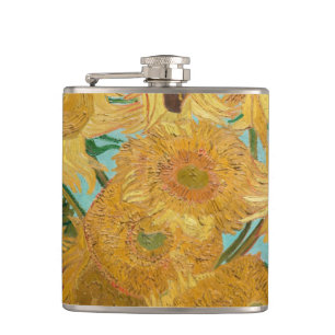 Vincent Van Gogh - Vase with Twelve Sunflowers Hip Flask