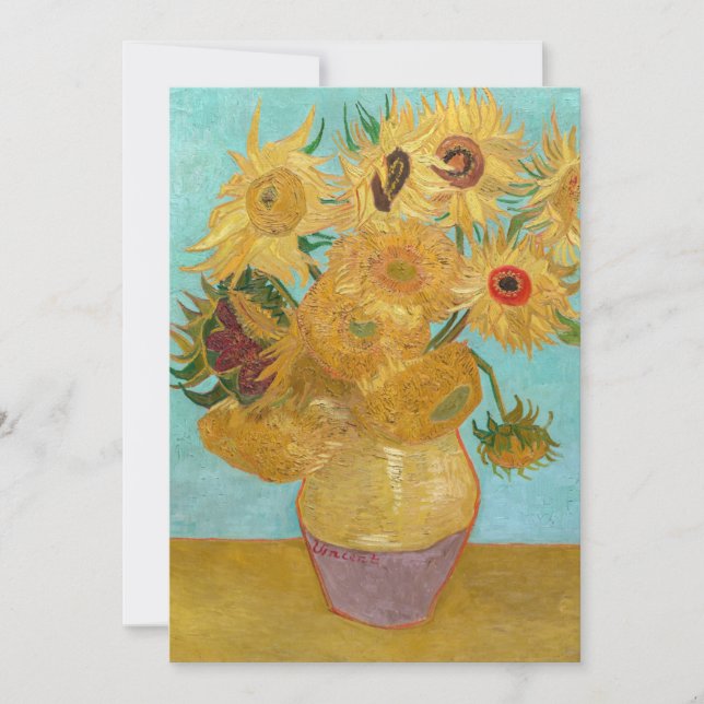 Vincent Van Gogh - Vase with Twelve Sunflowers Invitation (Front)