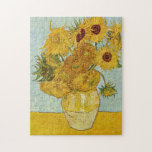 Vincent Van Gogh - Vase with Twelve Sunflowers Jigsaw Puzzle<br><div class="desc">Vase with Twelve Sunflowers / Vase avec douze tournesols - Vincent Van Gogh,  August 1888 - Sunflowers 1888 third version (F456)</div>