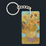 Vincent Van Gogh - Vase with Twelve Sunflowers Key Ring<br><div class="desc">Vase with Twelve Sunflowers / Vase avec douze tournesols - Vincent Van Gogh,  January 1889 - Sunflowers 1889 repetition of third version (F455)</div>