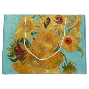 Vincent Van Gogh - Vase with Twelve Sunflowers Large Gift Bag