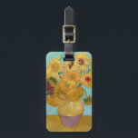 Vincent Van Gogh - Vase with Twelve Sunflowers Luggage Tag<br><div class="desc">Vase with Twelve Sunflowers / Vase avec douze tournesols - Vincent Van Gogh,  January 1889 - Sunflowers 1889 repetition of third version (F455)</div>