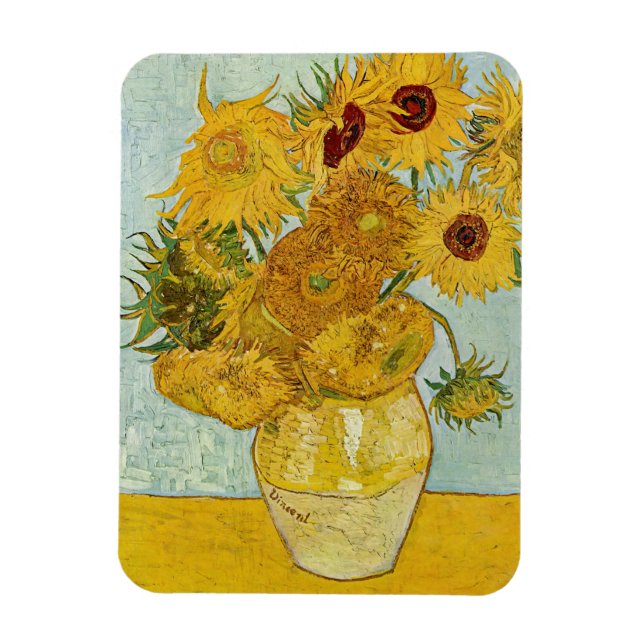 Vincent Van Gogh - Vase with Twelve Sunflowers Magnet (Vertical)