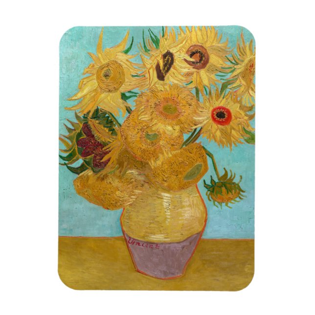Vincent Van Gogh - Vase with Twelve Sunflowers Magnet (Vertical)