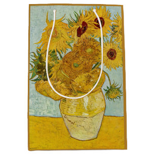 Vincent Van Gogh - Vase with Twelve Sunflowers Medium Gift Bag