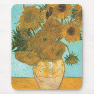 Vincent van Gogh - Vase with Twelve Sunflowers Mouse Mat