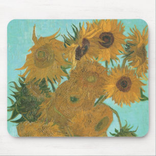 Vincent van Gogh - Vase with Twelve Sunflowers Mouse Mat