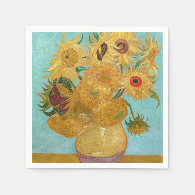 Vincent Van Gogh - Vase with Twelve Sunflowers Napkin (Front)