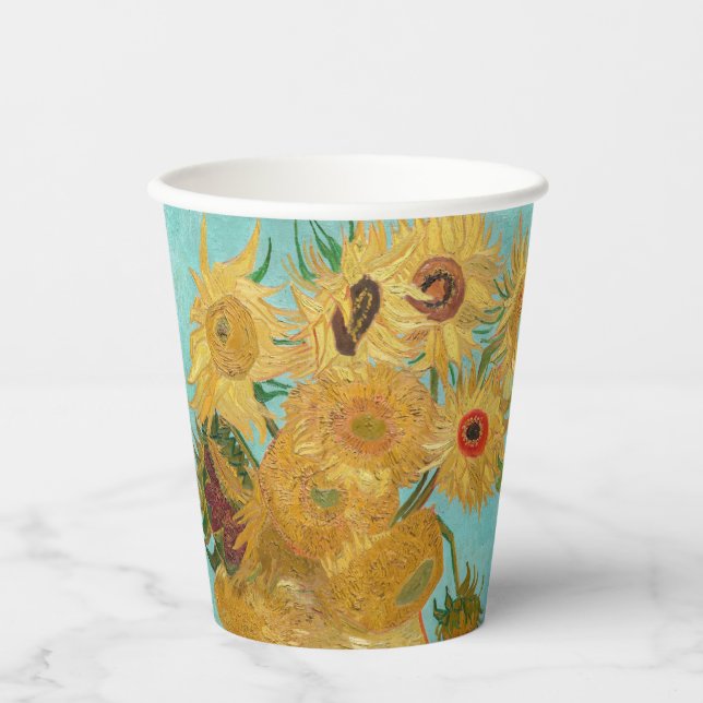 Vincent Van Gogh - Vase with Twelve Sunflowers Paper Cups (Front)