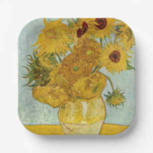 Vincent Van Gogh - Vase with Twelve Sunflowers Paper Plate