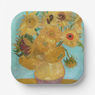 Vincent Van Gogh - Vase with Twelve Sunflowers Paper Plate