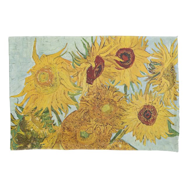 Vincent Van Gogh - Vase with Twelve Sunflowers Pillowcase (Front)