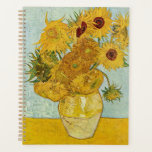 Vincent Van Gogh - Vase with Twelve Sunflowers Planner<br><div class="desc">Vase with Twelve Sunflowers / Vase avec douze tournesols - Vincent Van Gogh,  August 1888 - Sunflowers 1888 third version (F456)</div>