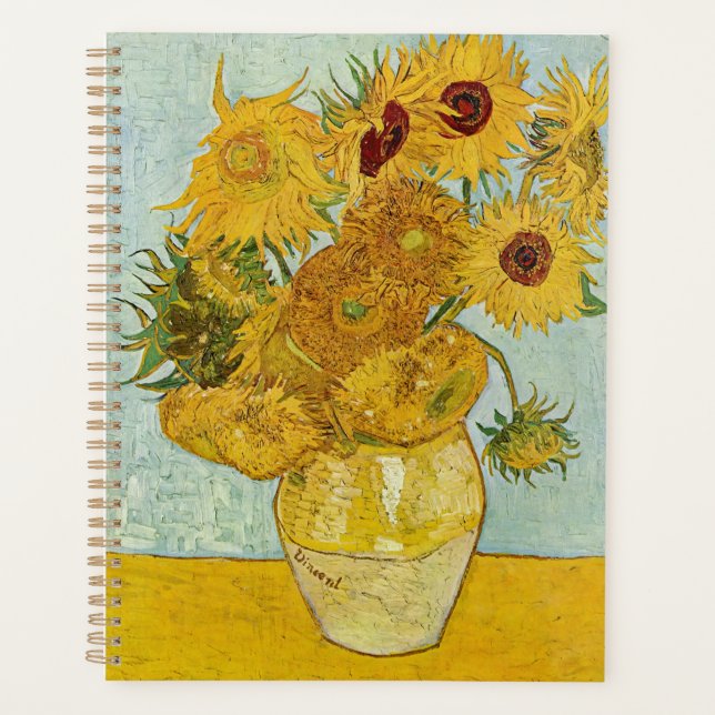 Vincent Van Gogh - Vase with Twelve Sunflowers Planner (Front)