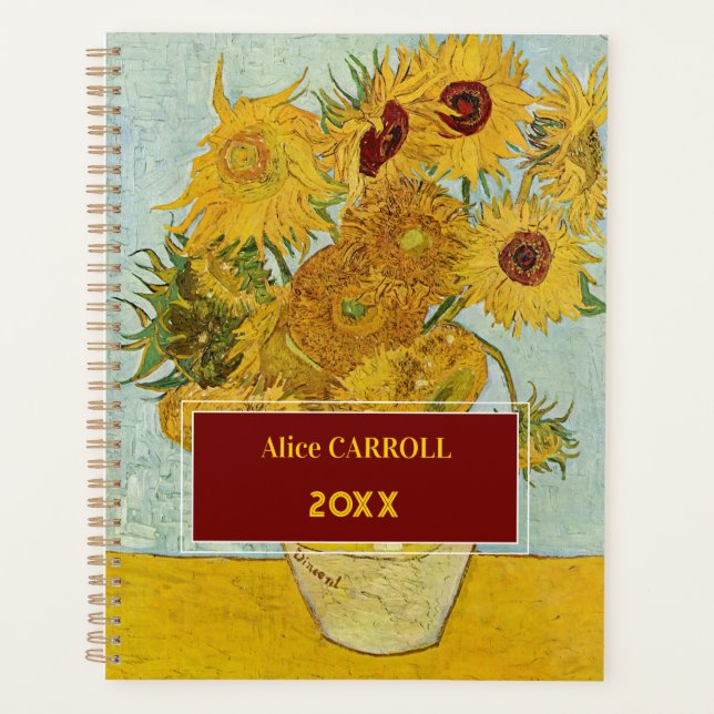Vincent Van Gogh - Vase with Twelve Sunflowers Planner (Front)