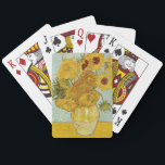 Vincent Van Gogh - Vase with Twelve Sunflowers Playing Cards<br><div class="desc">Vase with Twelve Sunflowers / Vase avec douze tournesols - Vincent Van Gogh,  August 1888 - Sunflowers 1888 third version (F456)</div>