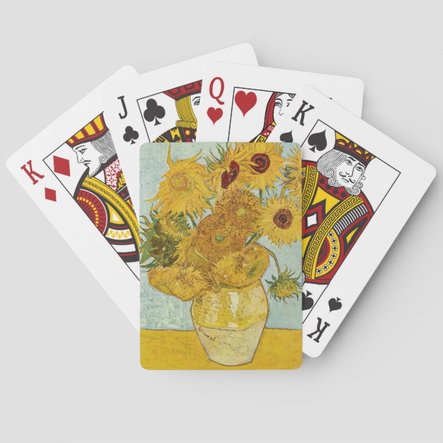 Vincent Van Gogh - Vase with Twelve Sunflowers Playing Cards (Back)