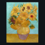 Vincent Van Gogh - Vase with Twelve Sunflowers Poster<br><div class="desc">Vase with Twelve Sunflowers / Vase avec douze tournesols - Vincent Van Gogh,  January 1889 - Sunflowers 1889 repetition of third version (F455)</div>