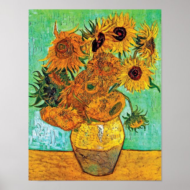 Vincent Van Gogh - Vase With Twelve Sunflowers Poster (Front)