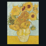 Vincent Van Gogh - Vase with Twelve Sunflowers Tablecloth<br><div class="desc">Vase with Twelve Sunflowers / Vase avec douze tournesols - Vincent Van Gogh,  August 1888 - Sunflowers 1888 third version (F456)</div>