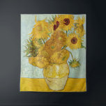 Vincent Van Gogh - Vase with Twelve Sunflowers Tapestry<br><div class="desc">Vase with Twelve Sunflowers / Vase avec douze tournesols - Vincent Van Gogh,  August 1888 - Sunflowers 1888 third version (F456)</div>